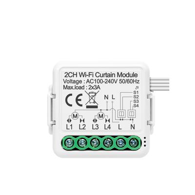 China Tuya Smart Wifi Curtain Switch Module Wifi 2 Strip Control Wireless Works With Alexa Google Home for sale