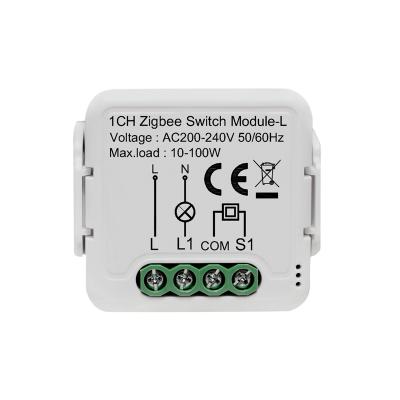 China Wifi Tuya Zigbee 1 Band Wifi Smart Breaker DIY No Switch Module Required Neutral for sale