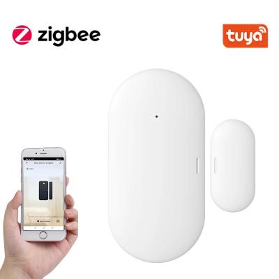 China Tuya ZigBee Wireless Door APP Window Door Contact Smart Home Smart Remote Control Sensor Open/Close APP Remote Alarm for sale