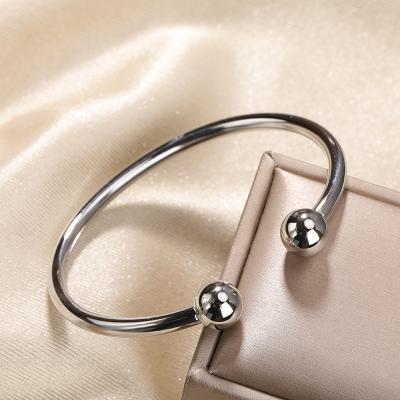 China MOQ 1 pcs FASHIONABLE Non Allergic Stacking Stainless Steel Cuff Open Bangle for sale