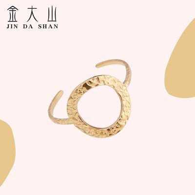 China FASHIONABLE Personality Style Lady Simple Stainless Steel Rings Round Open Circle Rings For Women Jewelry for sale