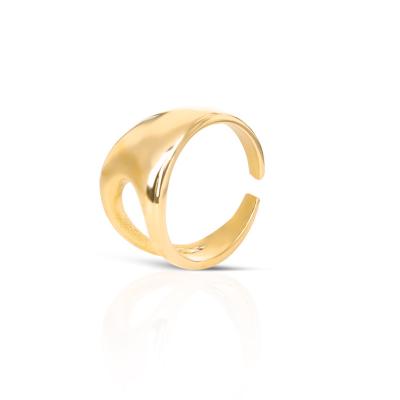 China FASHIONABLE Ring Adjustable 18K Simple Elegant Simple Open Gold Fashion Jewelry Set Ring for sale