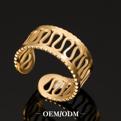 China New Wave TRENDY Ring Wire Rope Sterling Silver Opening Retro Women Fashion Rings for sale