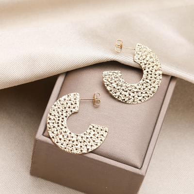 China FASHIONABLE Hot Selling Stainless Steel Jewelry Buckle Fan Earrings for sale