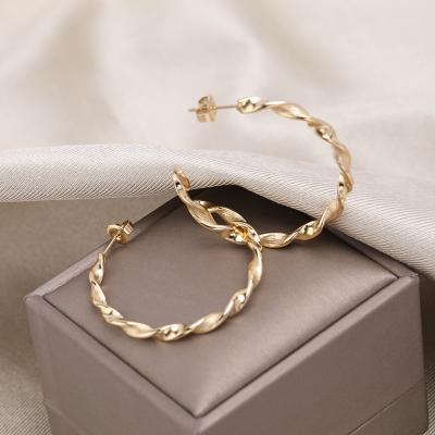 China Finished Products TRENDY Summer Gold Filled Stainless Steel Earrings for sale