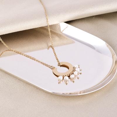 China Custom Original Gold Pated Design Tribes Natural Pearl Necklace Women CLASSIC for sale