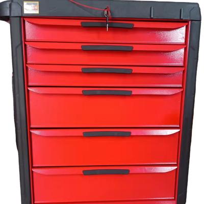 China Heavy Duty Cold Sheet China Production Tool Car 6 Drawer Mobile Tool Locker for sale