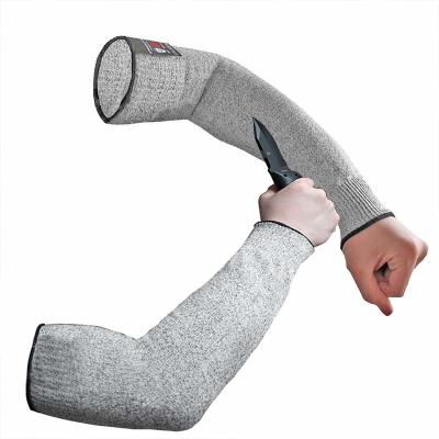 China Work Safety Cut Resistant Sleeves For Arm Work Protection Safety In EN388 Level 5 Anti-Puncture Choice With Or Without Thumb Hole for sale