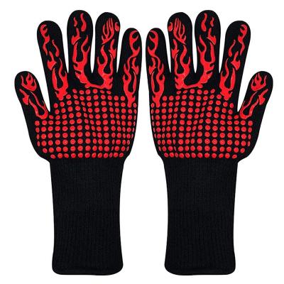 China Durable Custom Heat Resistant Double Oven Mitt Silicone Oven Mitt Mitts for sale