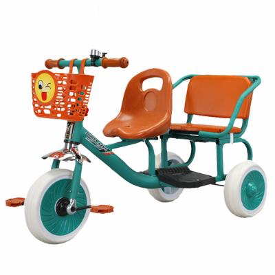 China Double children's tricycle High quality Double children's tricycle twin baby stroller infant male and female 1-3-6 year old child two-seater bicycle for sale