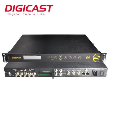 China Digital TV Head-end System (DMB-9060A) Digital CATV 2 Channels DVB-S2X DVB-T2 DVBT RF To AV Converter ASI IP To HD MI SDI Decoder for sale