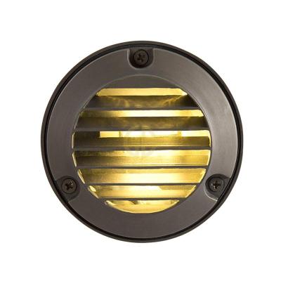 China LANDSCAPE Low Voltage 12V AC/DC Waterproof Antique Bronze Finish Brass Landscape Light Deck Light Stage Light with Louved Cover for sale