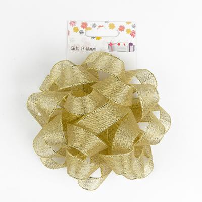 China Wholesale Gift Christmas Decoration 10CM Jute Mesh Ribbon Gift Wrap Ribbon Bow for sale