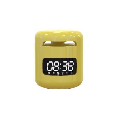 China Mini FM BT Radio Clock Hot Sales Portable Wireless Speaker for sale