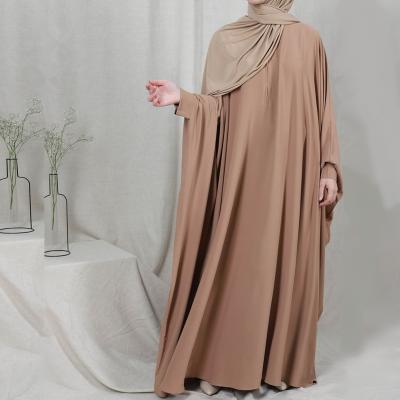 China Large Size Muslim Free Kimono Robe Long Sleeve Muslim Prayer Robe For Women Abaya Islamic Clothing Abaya Kaftan for sale