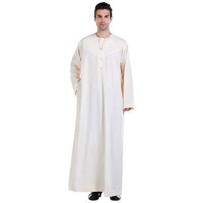 China Jubba Muslim Arab Islamic Clothing Men Long Sleeve Muslim Thobe Robes Muslimah Robes Oman Saudi Arabia Islam Amenities for sale