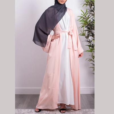 China New Islamic Dress Modest Abaya Nida Abaya With Pocket Muslim Long Sleeve Abaya Middle East Muslim Kimono Clothing for sale