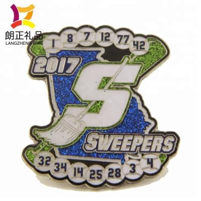 China China Custom Brass Dogs Baseball Anime Badge Pin for sale