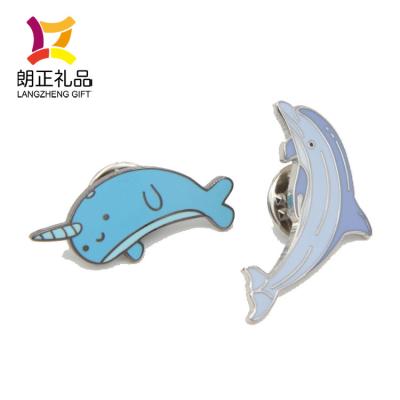 China Europe Customized Cute Cartoon Animal Hard Enamel Lapel Pin For Coat for sale