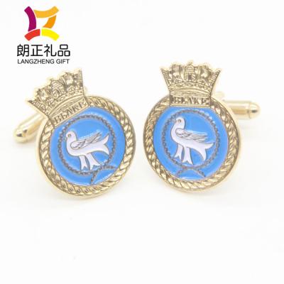 China Europe High Quality Gold Plated Triangle Enamel Cufflinks for sale