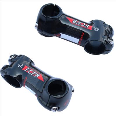 China FCFB FW Bicycle Carbon Fiber Small Diameter 25.4mm Stem Tap 3K White Red Bright Light FW-ST-B-010-25.4 for sale