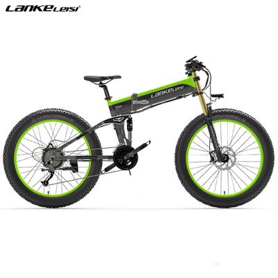 China LANKELEISI XT750PLUS Aluminum Alloy 26 Inch Foldable Fat Tire Electric Bicycle 1000W 48V 13AH Lithium Battery, Hydraulic Disc Brake for sale