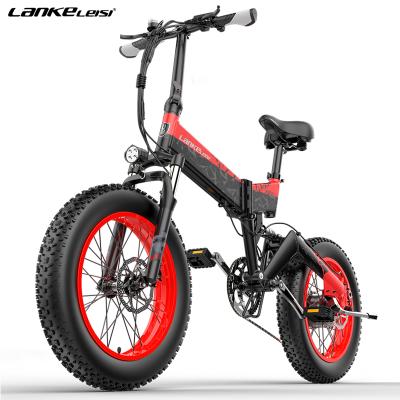 China LANKELEISI X3000PLUS 20 Inch Foldable Fat Tire Electric Bicycle 1000w14.5ah Aluminum Alloy, Aluminum Alloy Frame, Hydraulic Disc Brake for sale