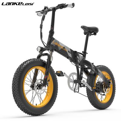 China X2000PLUS 20 inch aluminum alloy 4.0 tire fat bike 1000w foldable electric bicycle, 48v10.4ah lithium battery, 5 level electric moped for sale