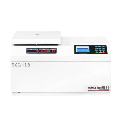 China TGL-18 Electric High Speed ​​Bench Top Temperature Control Refrigerated Centrifuge 6*100ml for sale