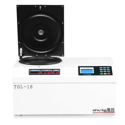 China TGL-18 6 hole 100ml 12 tube table top lab high speed electric lab cooling refrigerated centrifuge 6*100ml for sale