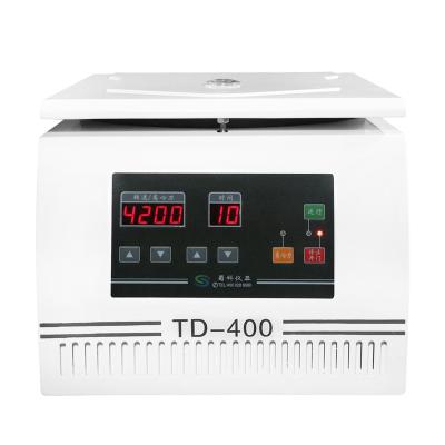 China TD-400 fixed angle table head 24 holes low speed medical clinical blood plasma centrifuge machine 24*10ml blood tube for sale