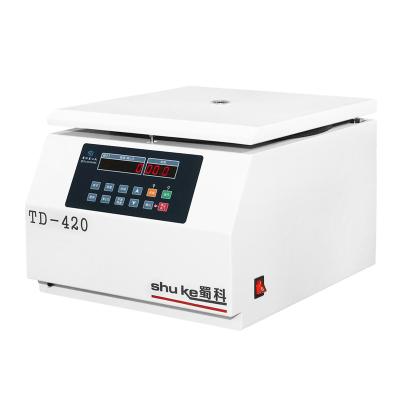 China TD-420 Bench Top 15ml 50ml 100ml Tube Swing Out 4000rpm Rotor Low Speed ​​Lab Centrifuge Machine 4*100ml for sale