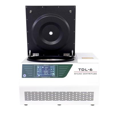 China TDL-6 6000rpm Blood Plasma Sample Centrifuge Sperm Low Speed ​​Refrigerated Bench Top Lab Centrifuge 4*250ml for sale