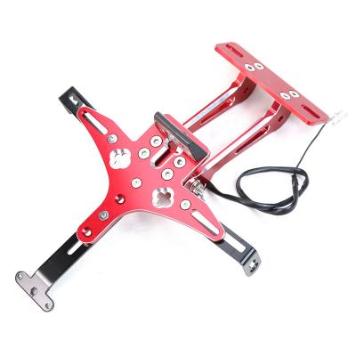 China Customizable CNC Aluminum Alloy Plate Bracket Bracket Motorcycle License Retaining Plate Frame For Yamaha Scooter Universal for sale