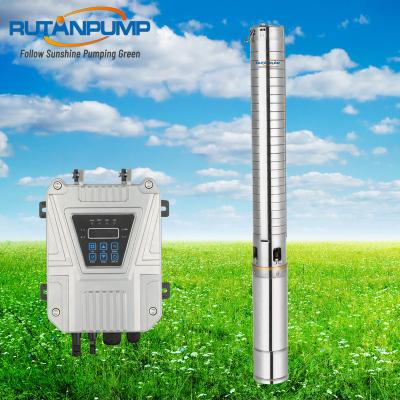 China The latest high efficiency kit for brushless solar water pump irrigation water pump solar powered submersible water pumps for farm for sale