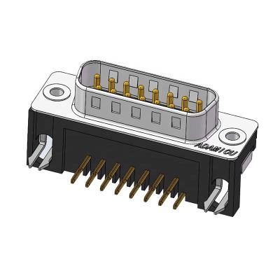 China audio & Industrial pcb panel video connector manufacturer stamped contacts vga adapter db15 sub-db right angle connector for sale