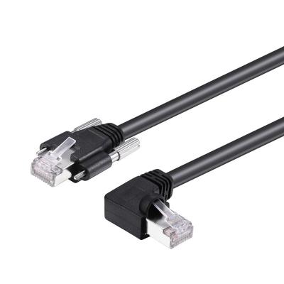 China Gigabit Electronic Industrial Network Cable Straight End With Screw To Elbow Computer Vision Cable 3m for sale