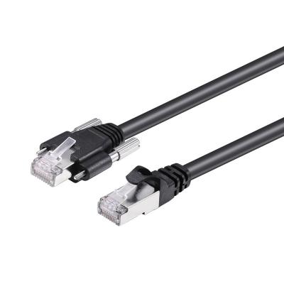 China Network Electronic Industrial Cable Gigabit Camera CCD Basler High Belt Flexible Screw To Straight Head Shielded Network Cable for sale