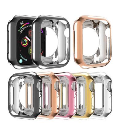 China Fanshion Soft TPU Protect Case Cover For Apple Watch Se 4 3 2 1 6 Screen Protector 42mm 44mm 40mm 38mm iwatch 5 for sale