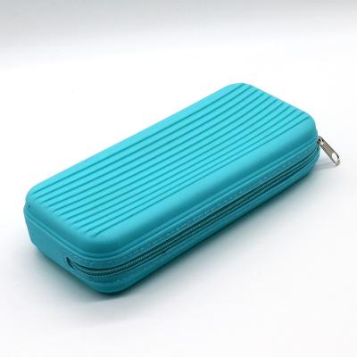 China New Fashion Silica Gel Stock Boxes Silicone Waterproof Student Stationery Pencil Case for sale