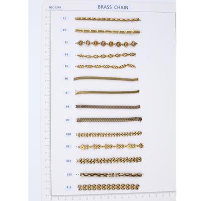 China Classic Wholesale High Quality Brass Chain Raw Fancy Chain for sale