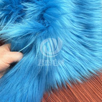 China Jun jie 20% polyester winter artificial fur plush textile garment automatic acrylic knitting 80% upholstery for sale