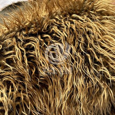 China Auto Upholstery Junjie Plush Polyester Toy Clothing Shoes Fake Plush Fur Fabric Supply for sale