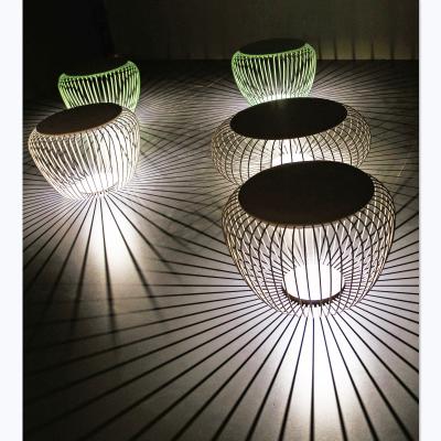 China Modern Environment Friendly City Squares Beautiful LED Illuminated Chair Stool for sale