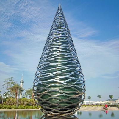 China Modern Fashionable Design Park Mall Custom Art Sculpture Abstract Stainless Steel Sculpture for sale