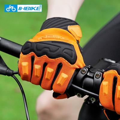 China Men's Sports Gym INBIKE Full Finger Touch Screen Cloth Gloves Mountain Bike Cycling Gloves MC010 for sale