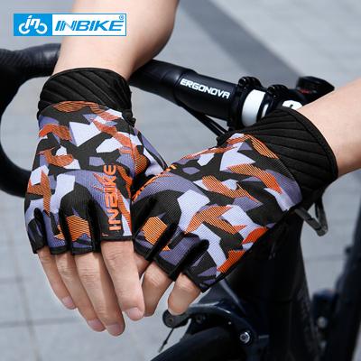 China Men's INBIKE Sporting Goods Half Finger MTB Cycling Gloves Road Bike Shockproof Wear-resistant Cycling Gloves BH130 for sale