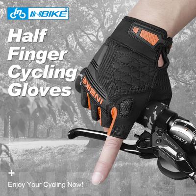 China INBIKE Men's Summer Fitness Gloves Thickened EVA Palm Pad Half Finger Road Bicycle Increasing Cycling Gloves MH020 for sale