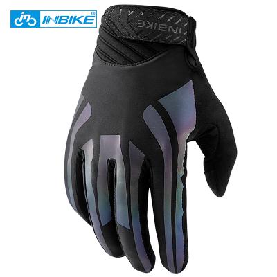 China Full Finger Sports Equipment Mens INBIKE Touch Screen Colorful Reflective Gym Bicycle Cycling Gloves MF339 for sale