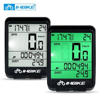 China Backlight INBIKE Waterproof Bicycle Computer Mechanical Radio Wired Mtb For Cycling Digital Rate Time Cycling Stopwatch IC321 for sale